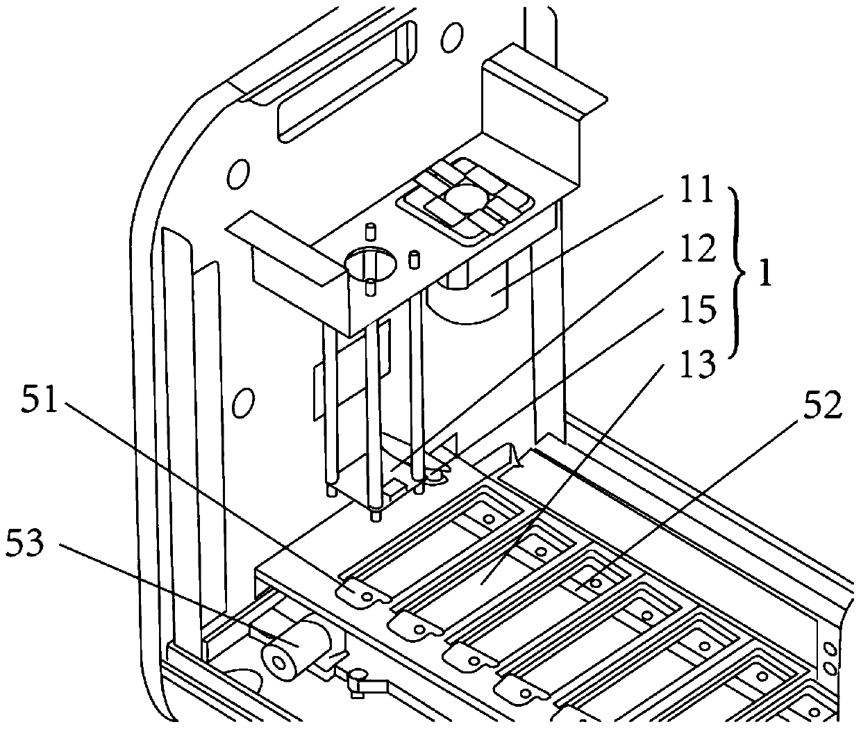 A method and device for continuous and automatic reading of multiple biochip transmission signals