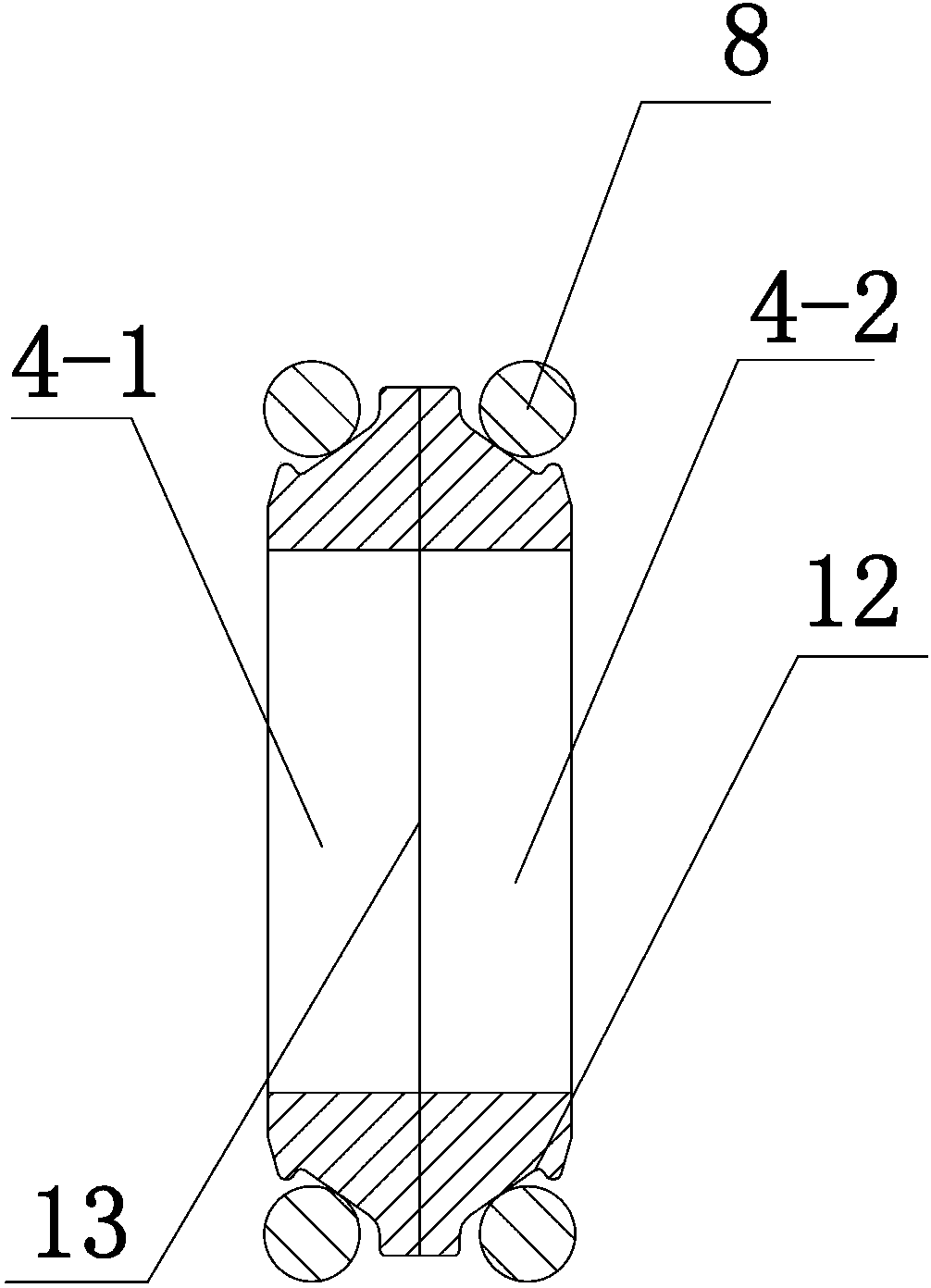 Container-type mechanical shaft seal piece and double-end surface shaft seal piece comprising same