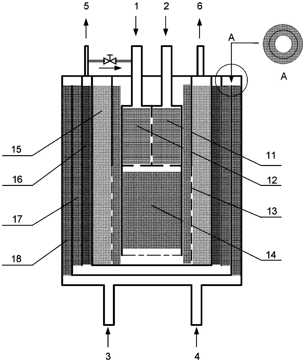 A combined endothermic and exothermic hydrogen production reactor