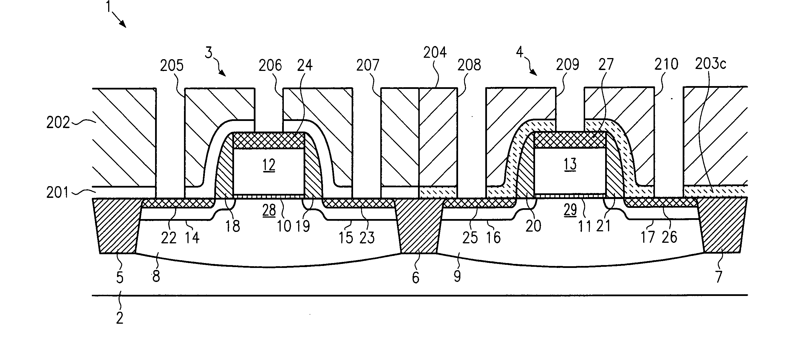 Method of forming a field effect transistor having a stressed channel region