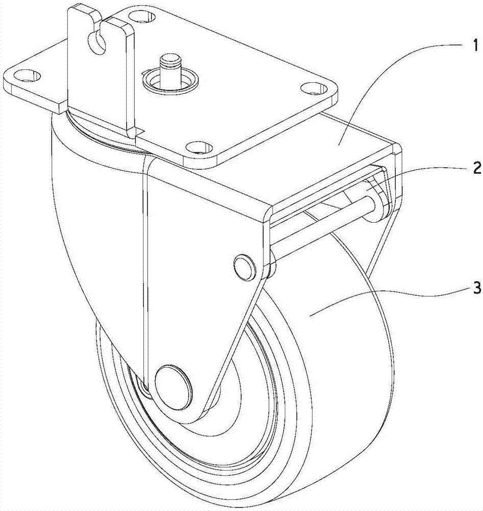 Universal caster with brake device