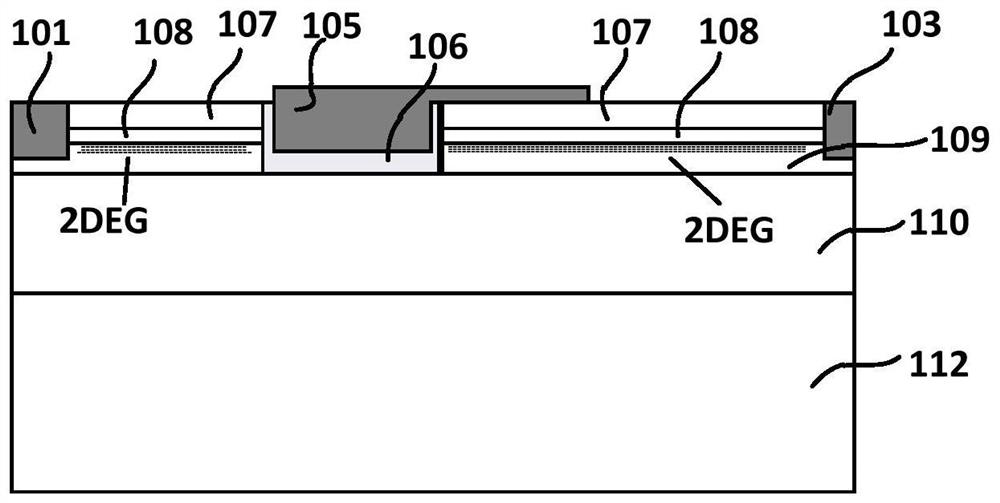 A gan field effect transistor with source-connected p-buried layer and drain field plate