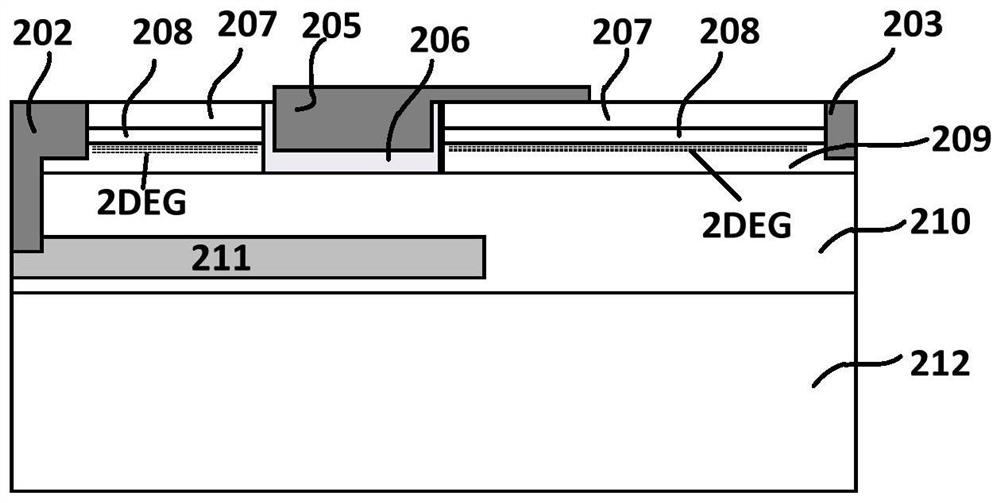 A gan field effect transistor with source-connected p-buried layer and drain field plate