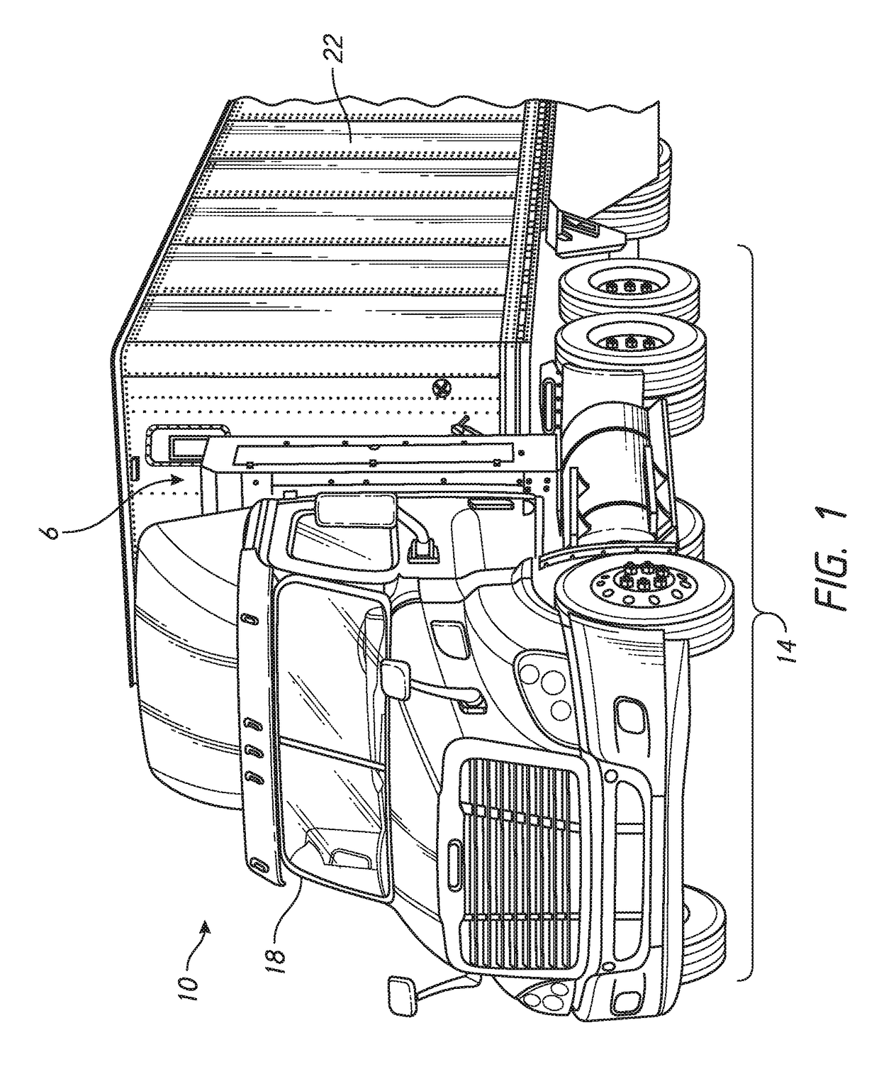 Back-of-cab fuel system and vehicle assemblies