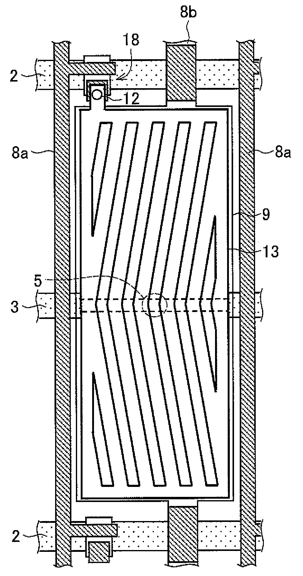 Active matrix substrate and liquid crystal display device provided with same