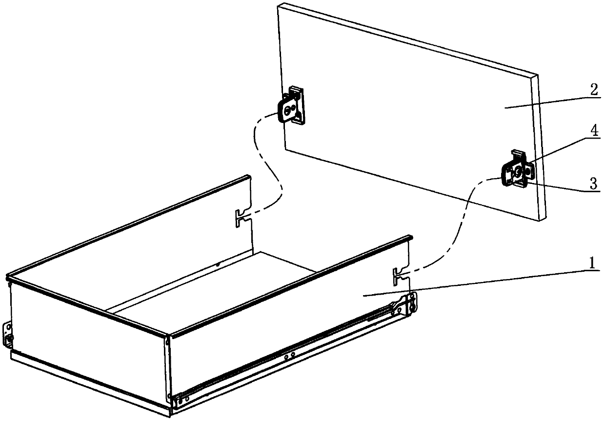 Regulating mechanism for drawer front