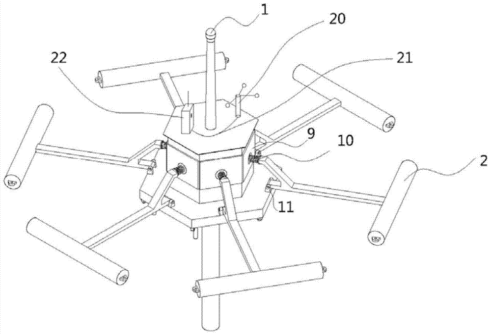 Offshore power grid system transmission device and erection method thereof