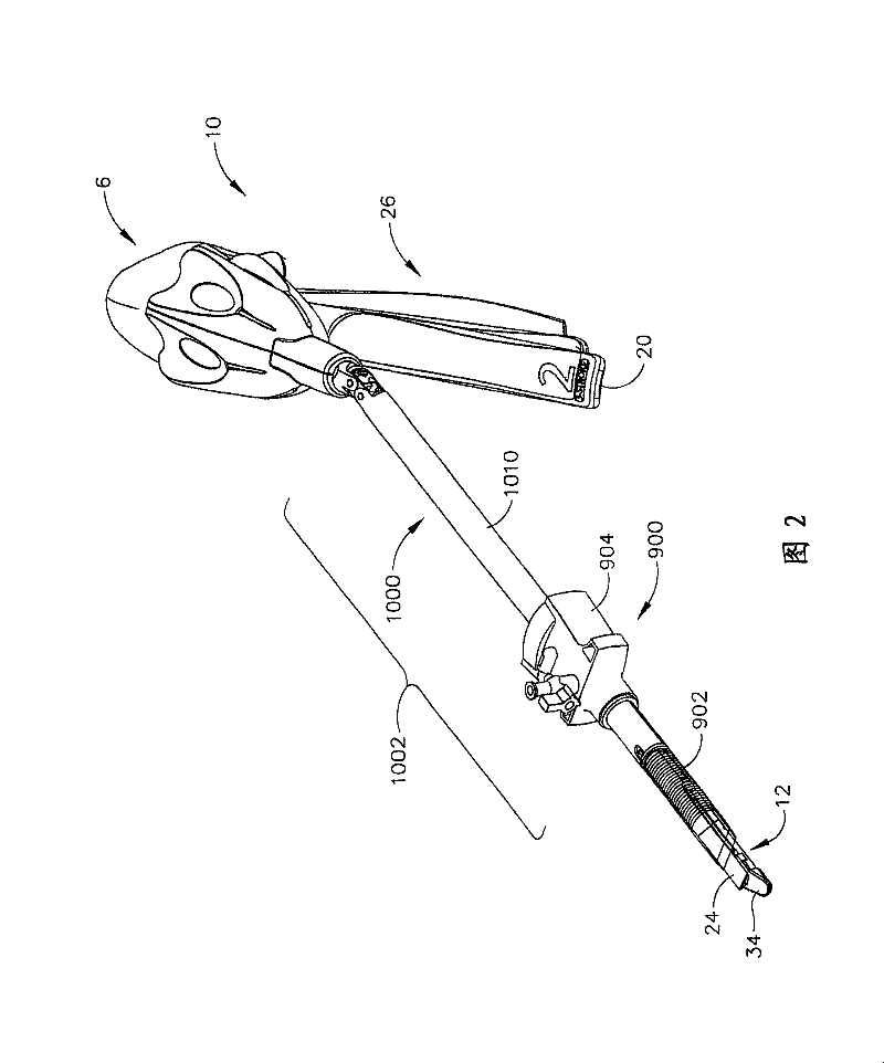 Endoscopic surgical instrument with a handle that can articulate with respect to the shaft