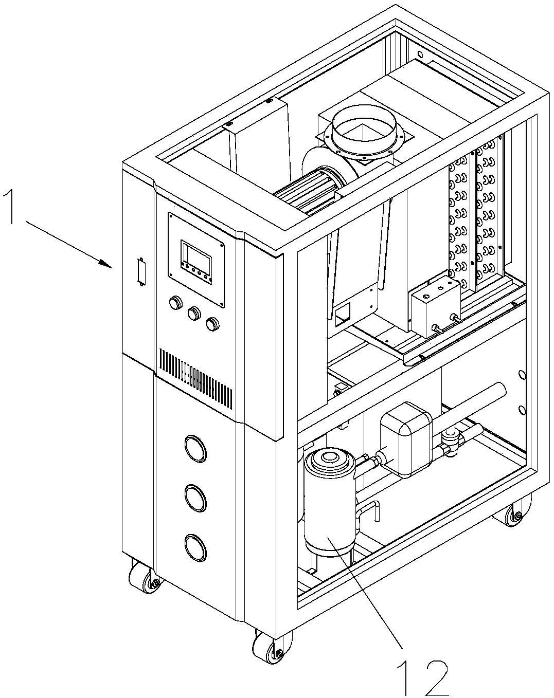 Improved structure of constant-temperature and constant-humidity machine