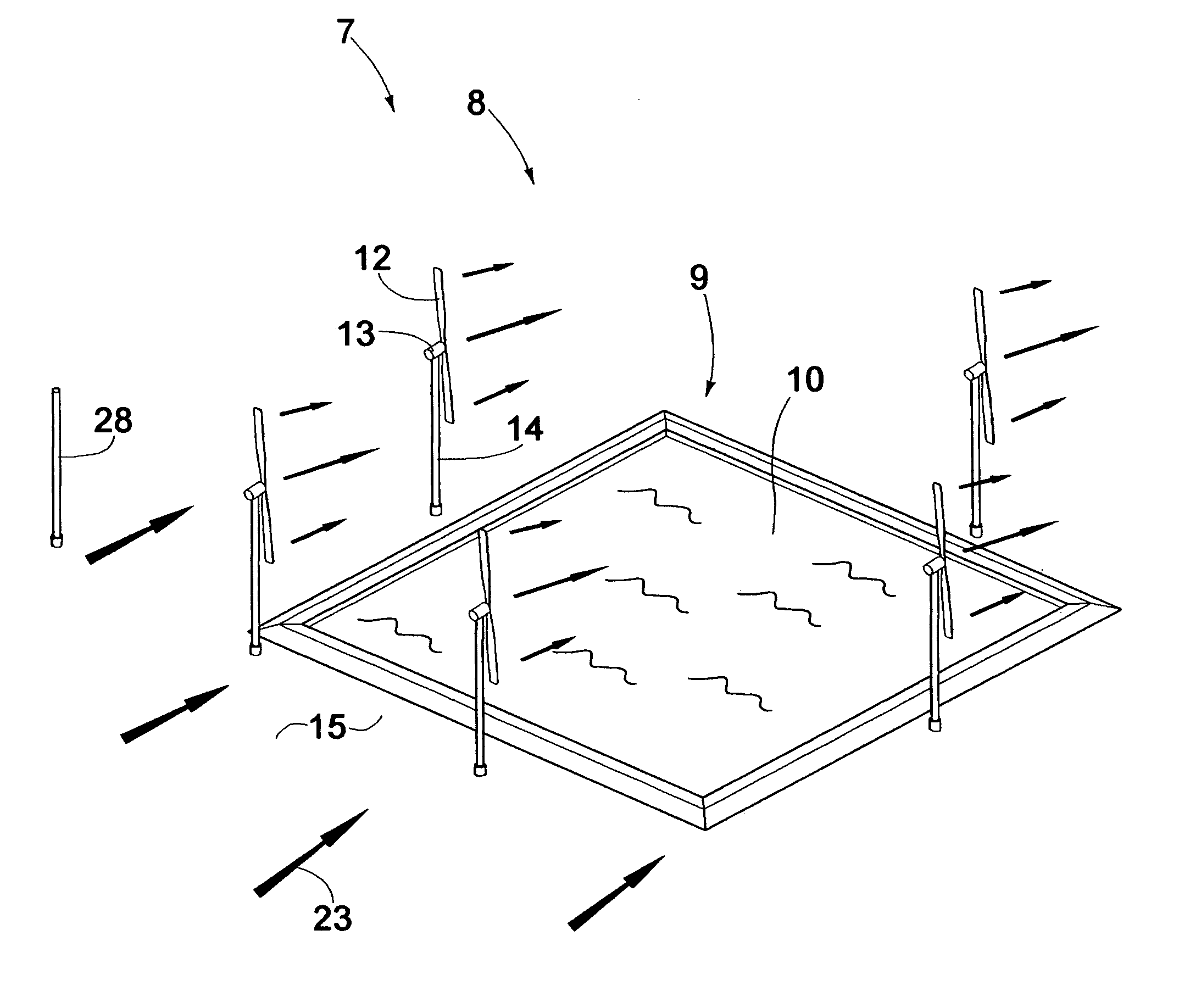 Method for siting and operating an odor dispersing wind machine array