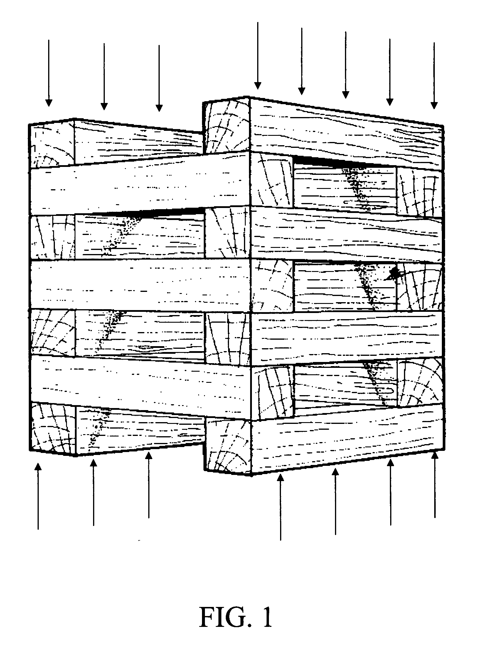 Engineered composite wooden crib for use as a mine support