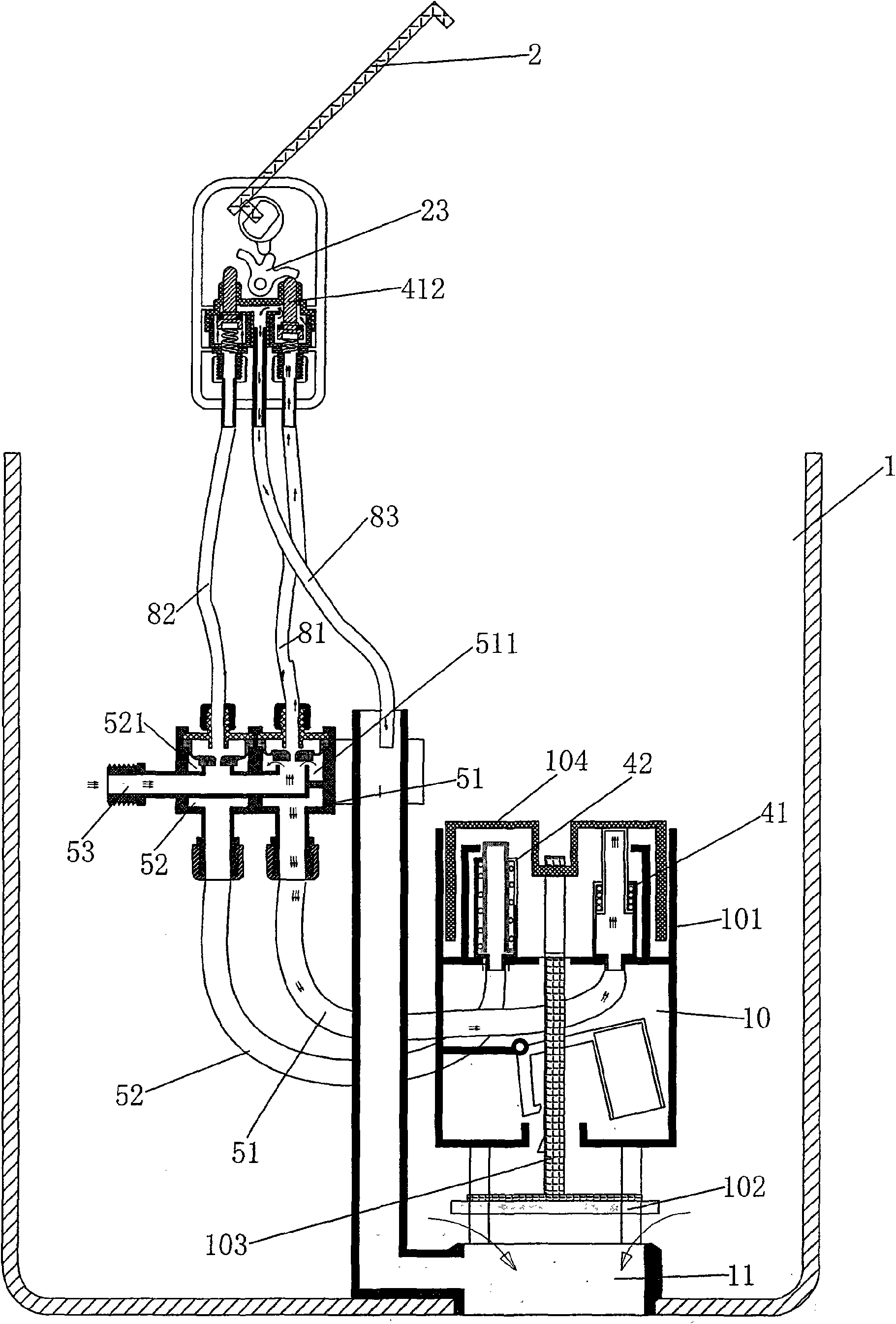 Automatic drainage control device of toilet bowl