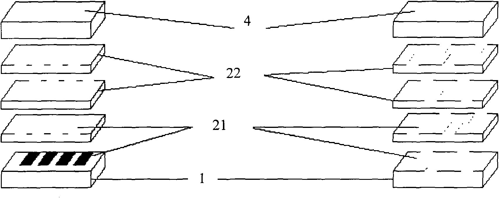 Lamination type piezoresistor network and making method thereof