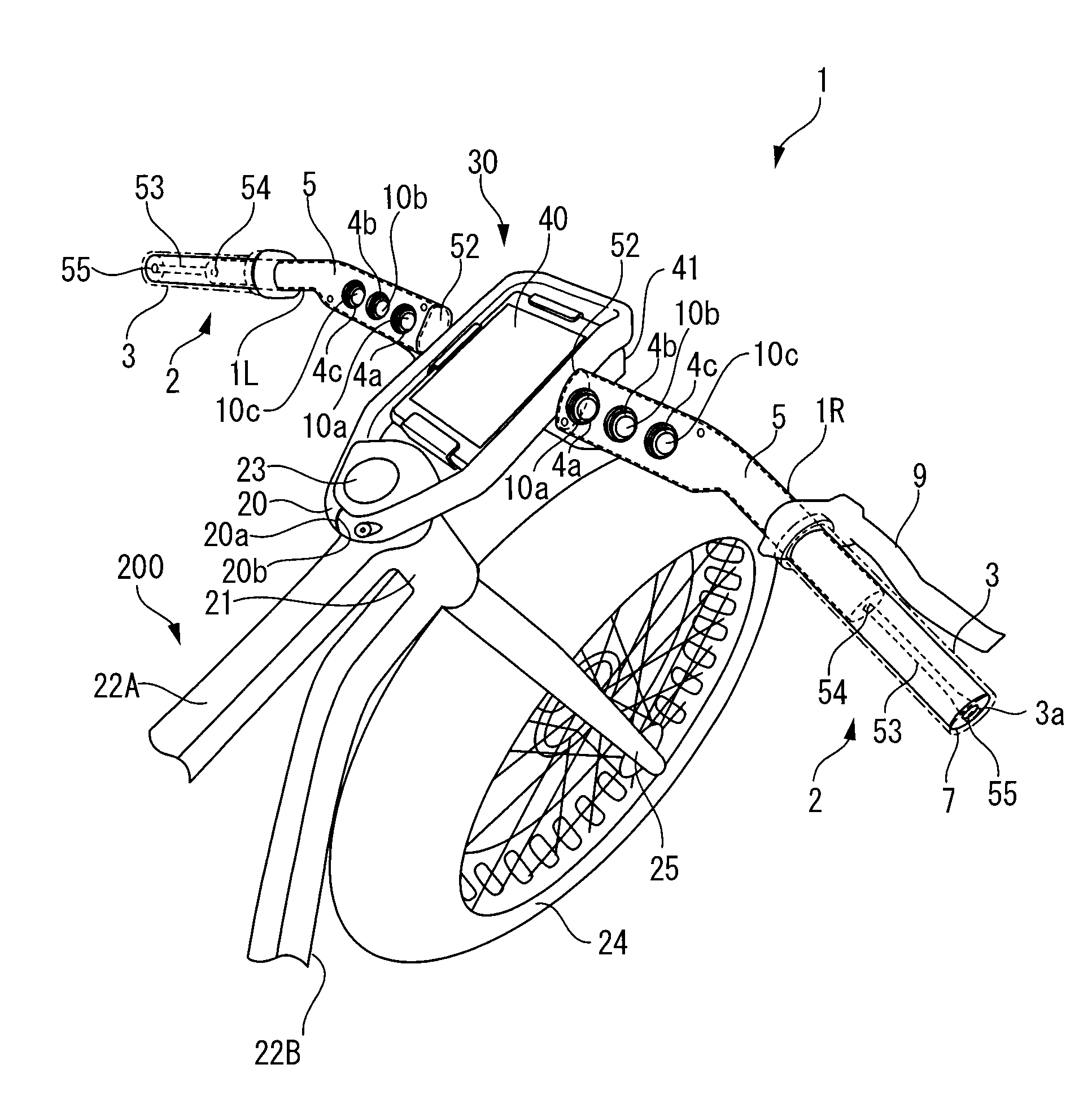 Tubular handlebar with integrated speakers