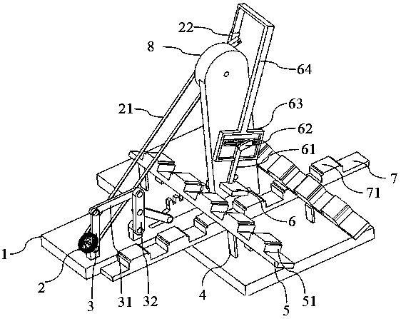 Dual-branched-chain motion synthesis type deflection film laminating device