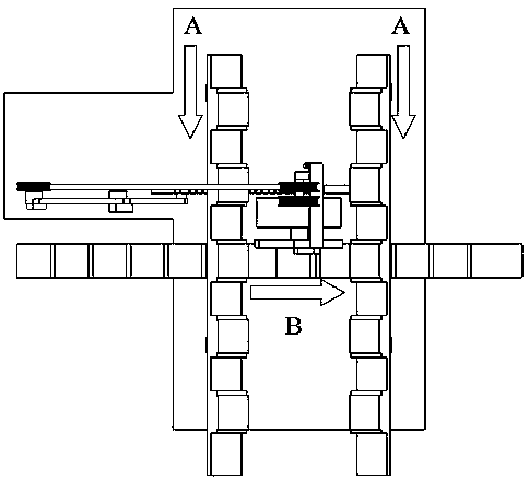 Dual-branched-chain motion synthesis type deflection film laminating device