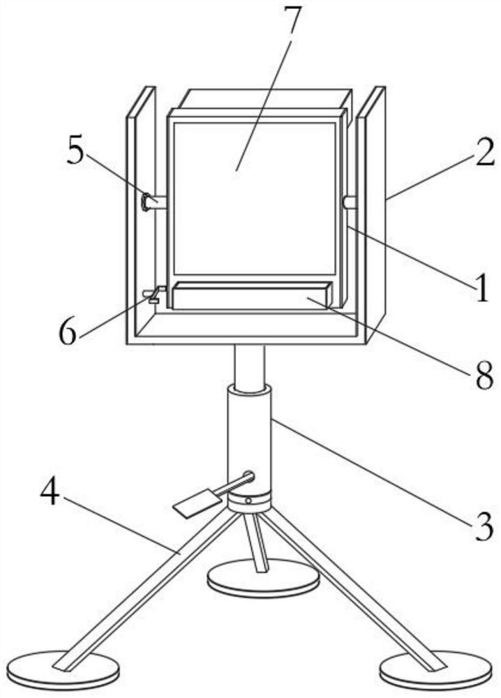 Multi-angle adjustable display device for financial accounting teaching