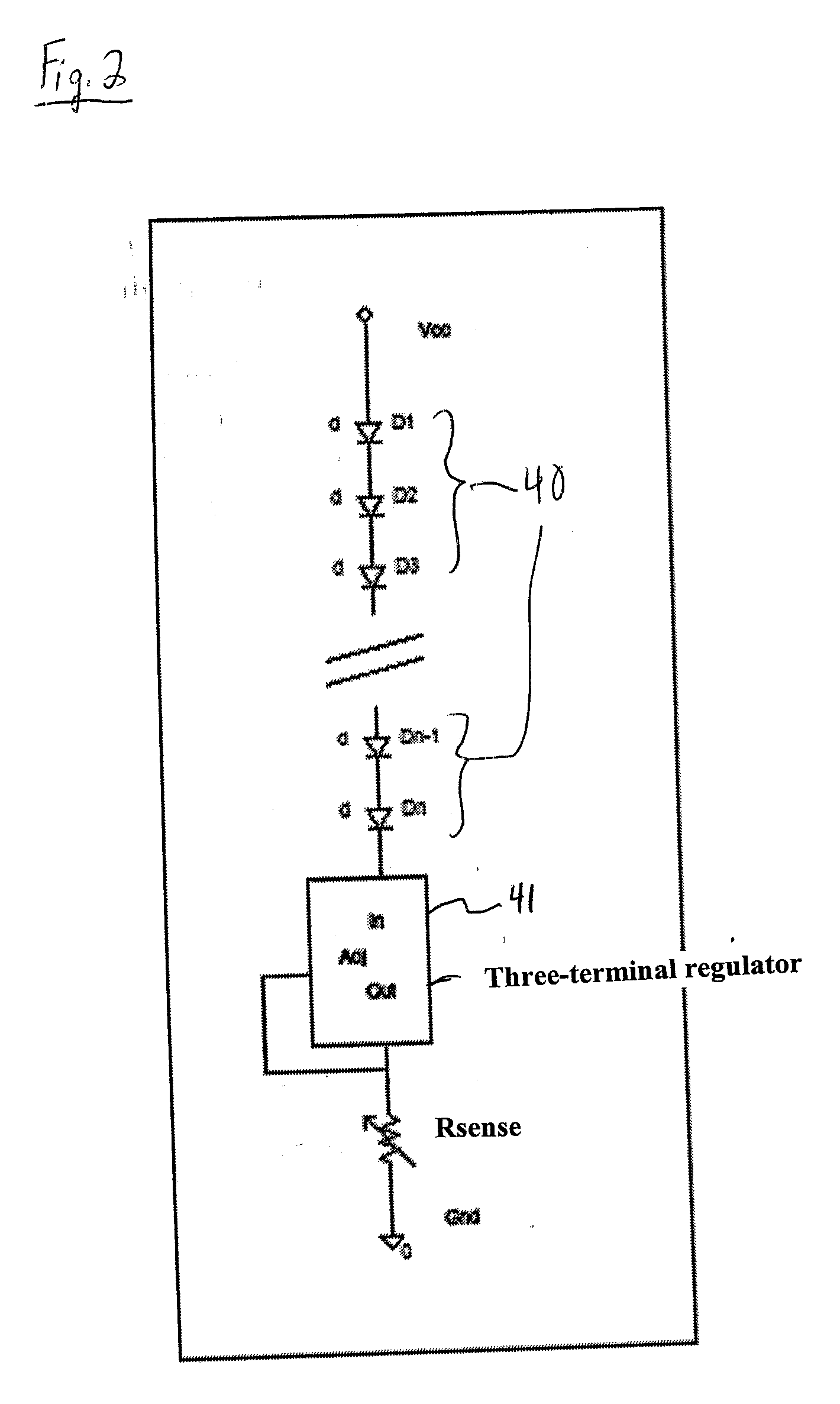 Circuit for lighting device, and method of lighting