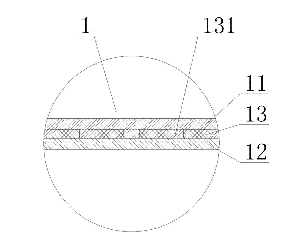 Internally pasted perspective membrane and manufacturing method thereof