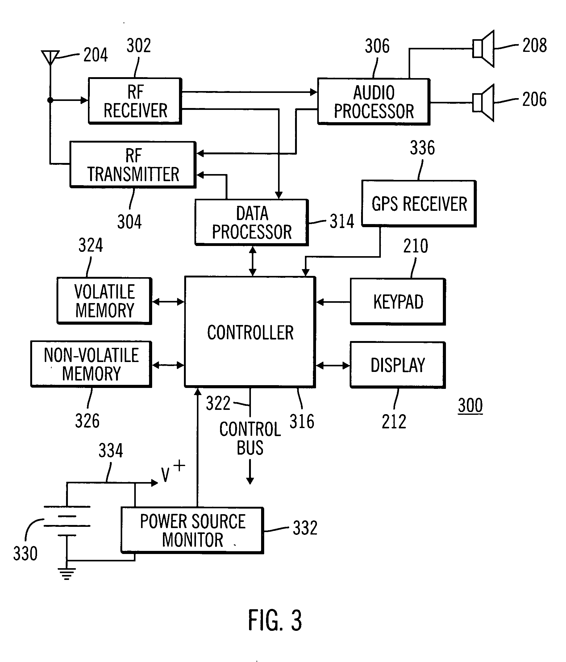 Communications device with low battery notification