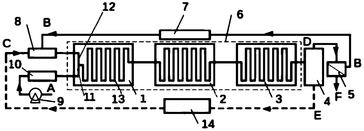 Method for continuous preparing olefin through alcohol dehydration