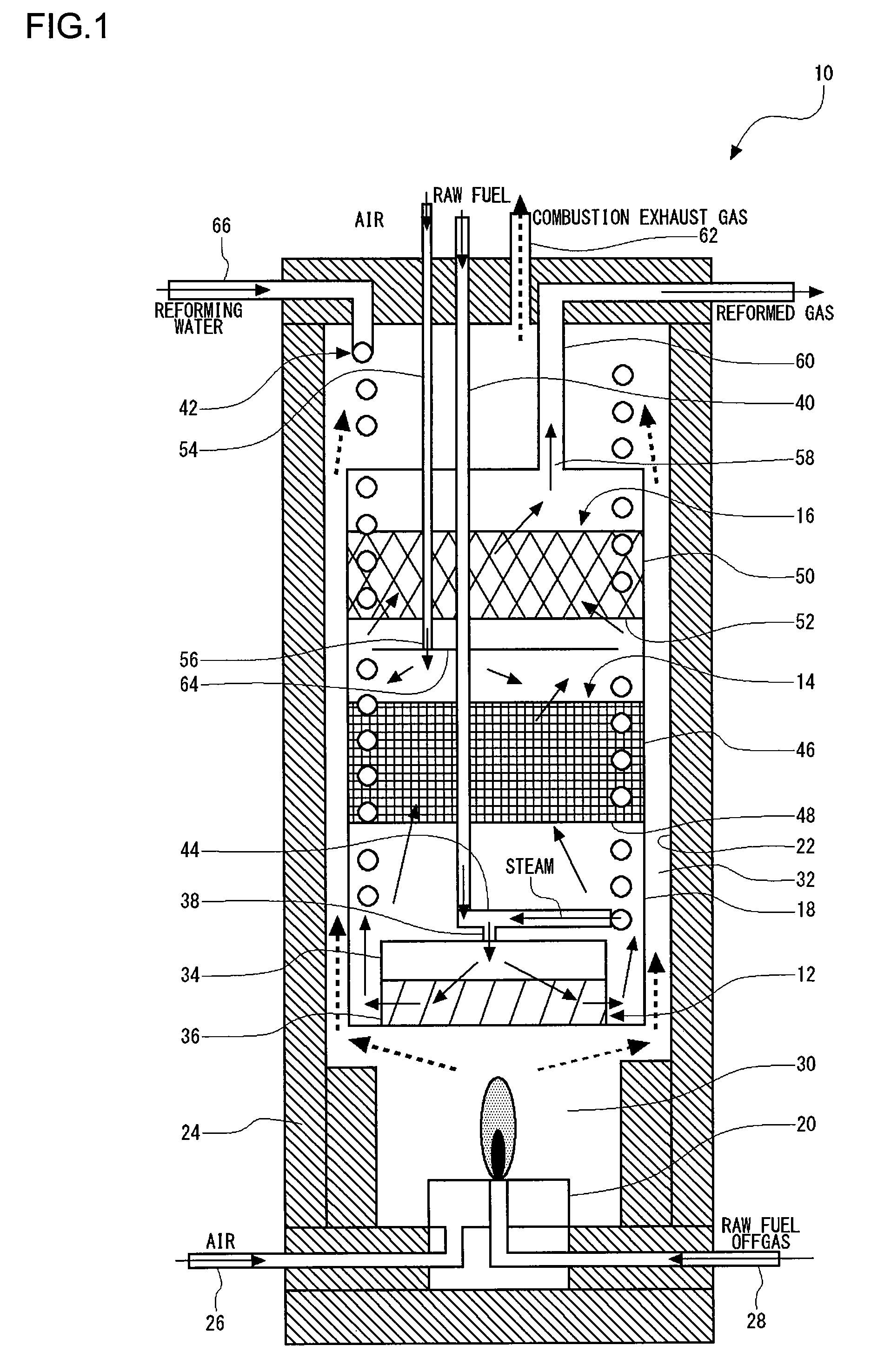 Reforming apparatus for fuel cell