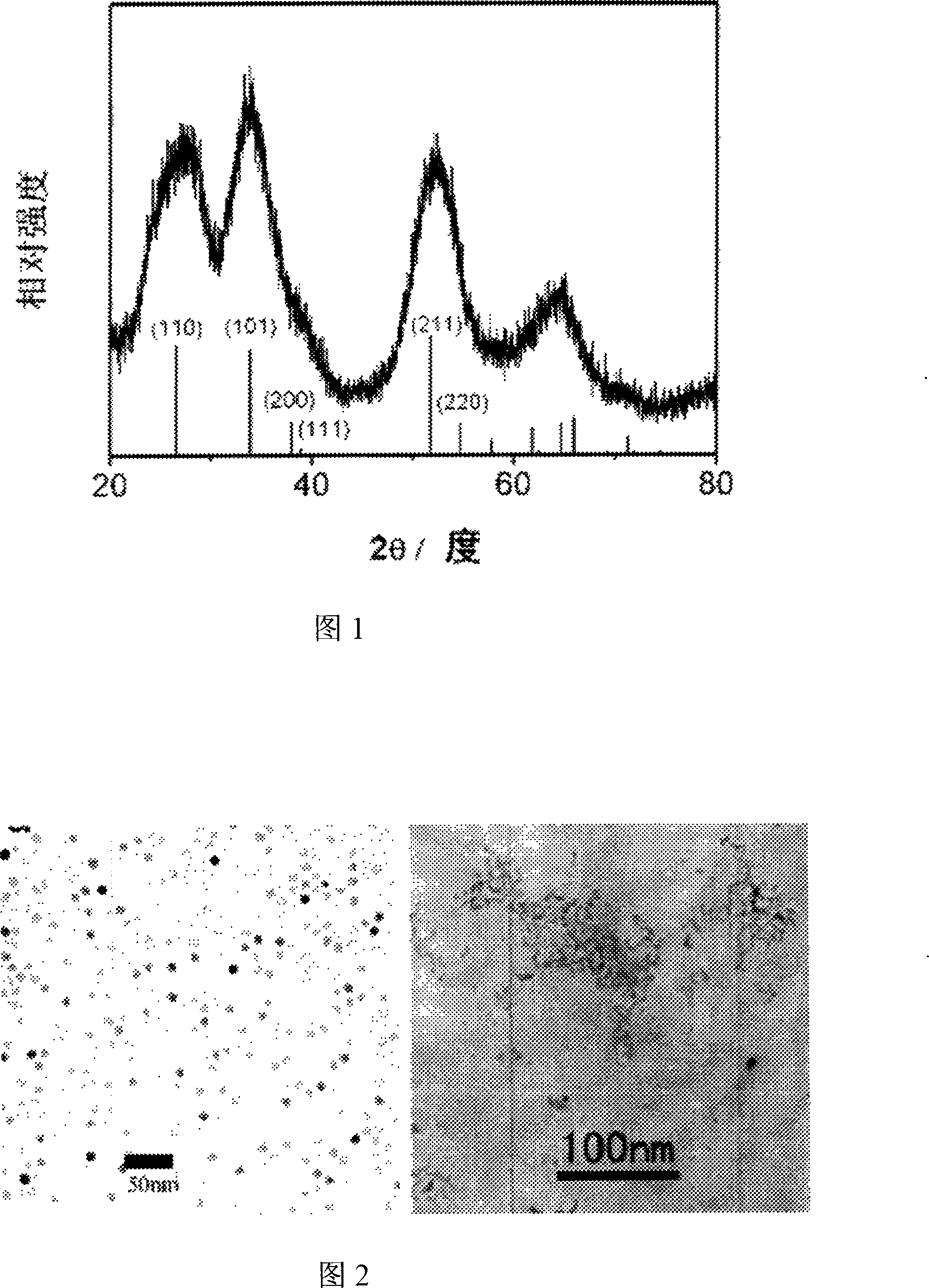 Method for preparing tin oxide nanocrystalline coated by organic ligand