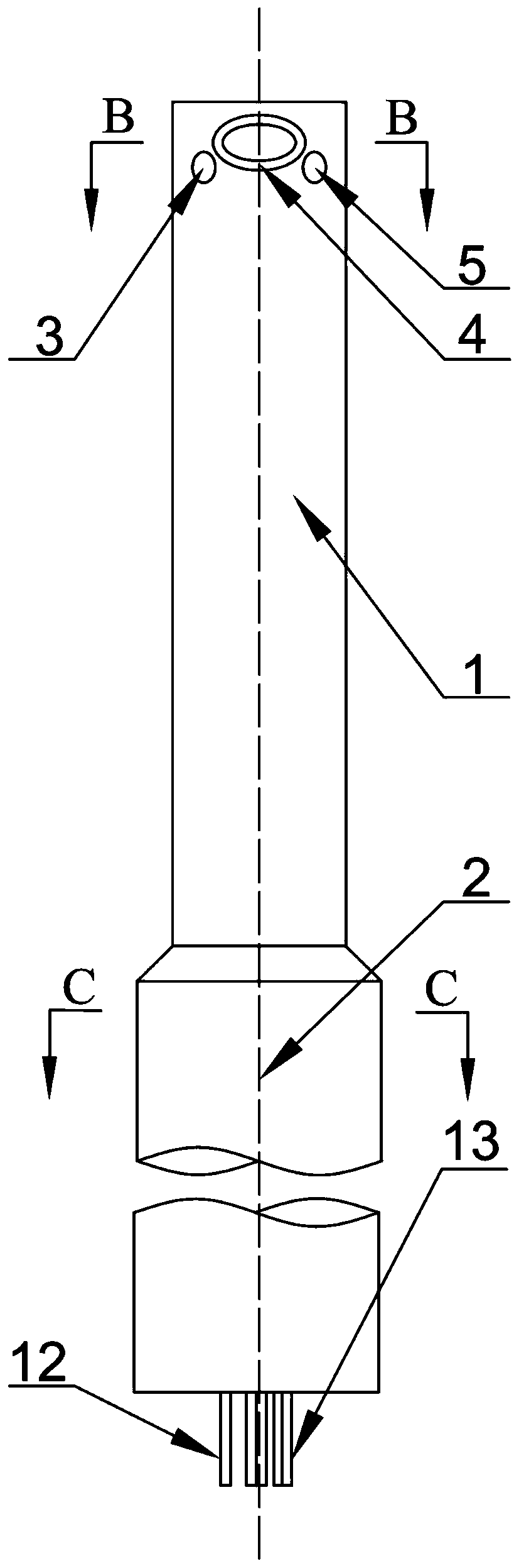 Full-parameter probe for measuring two-dimensional steady-state flow field of boundary layer of outer wall of hub