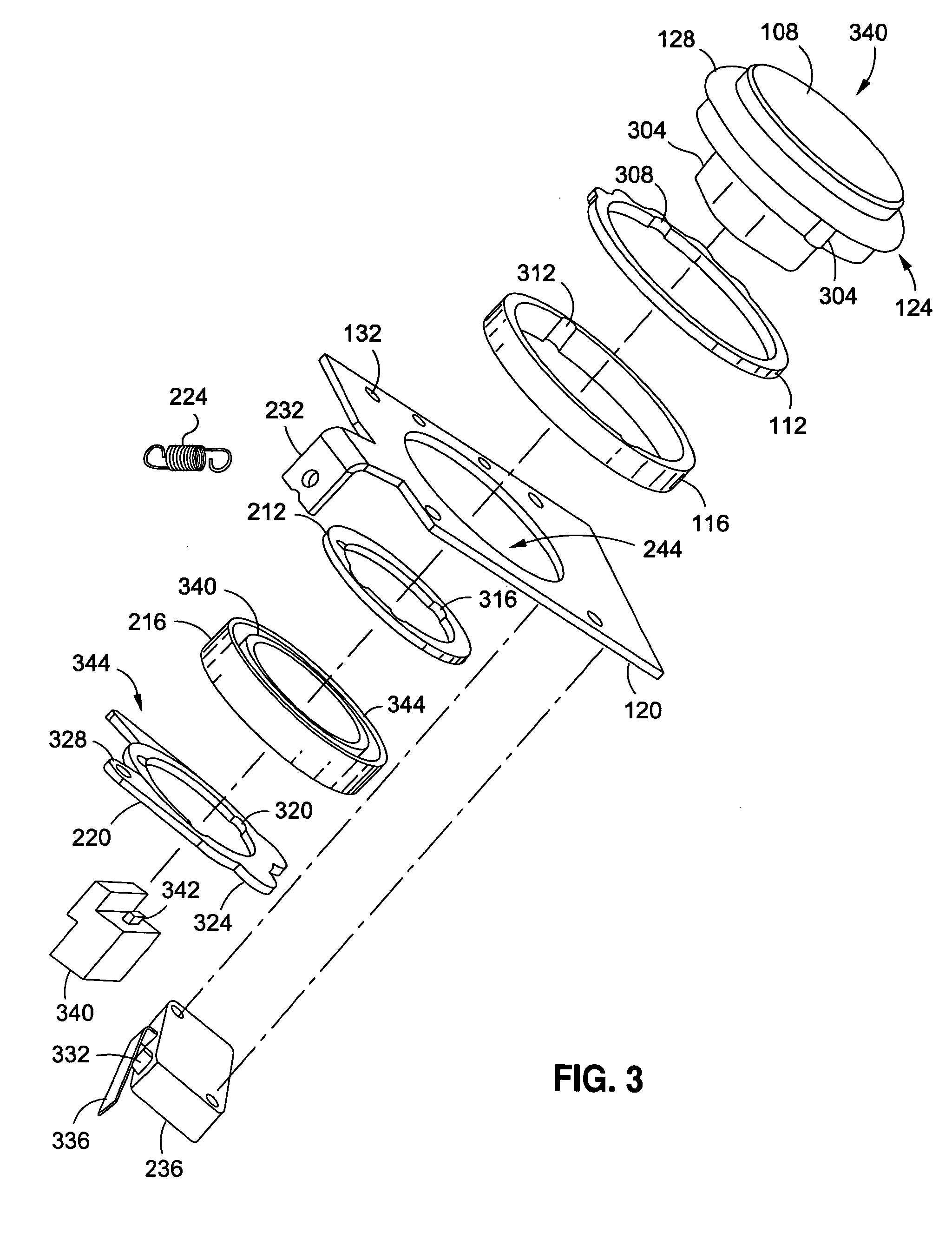 Dual action push-type button