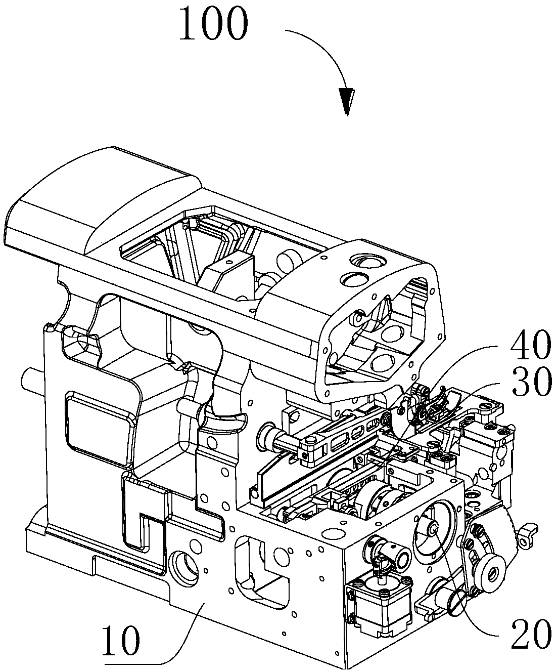 Presser foot pressure and tooth frame inclination angle synchronous adjusting method based on overlock machine