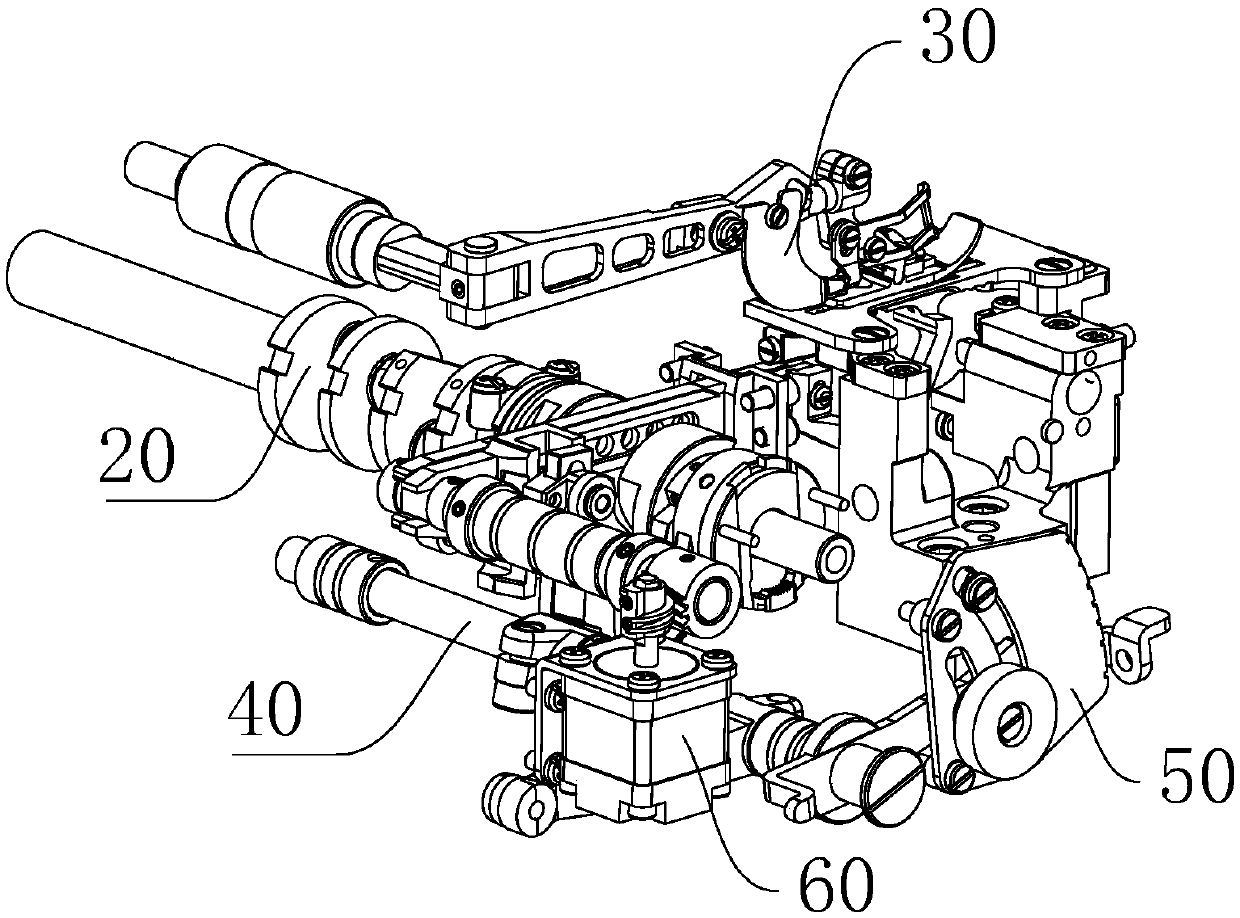 Presser foot pressure and tooth frame inclination angle synchronous adjusting method based on overlock machine