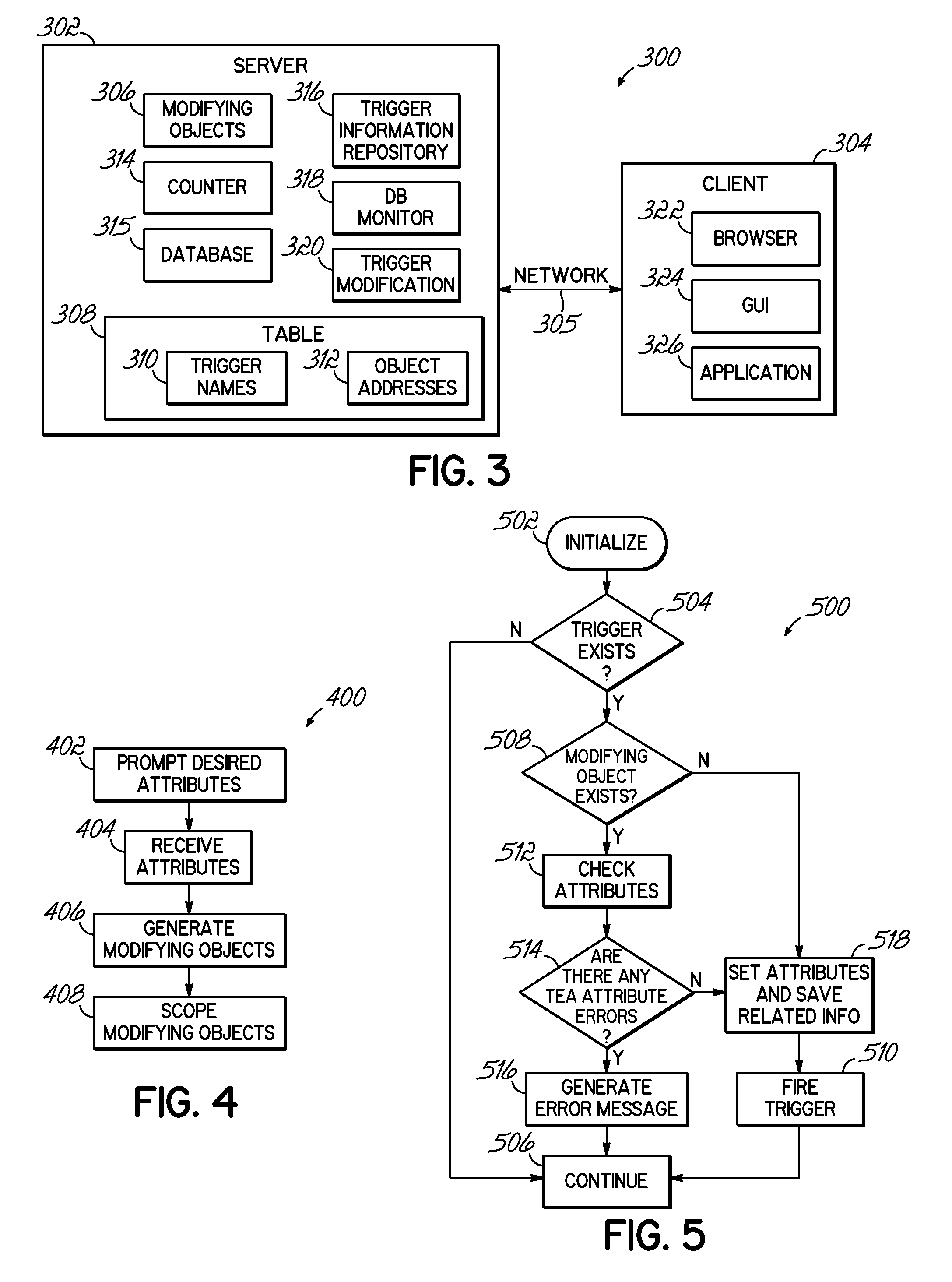 Database trigger modification system and method