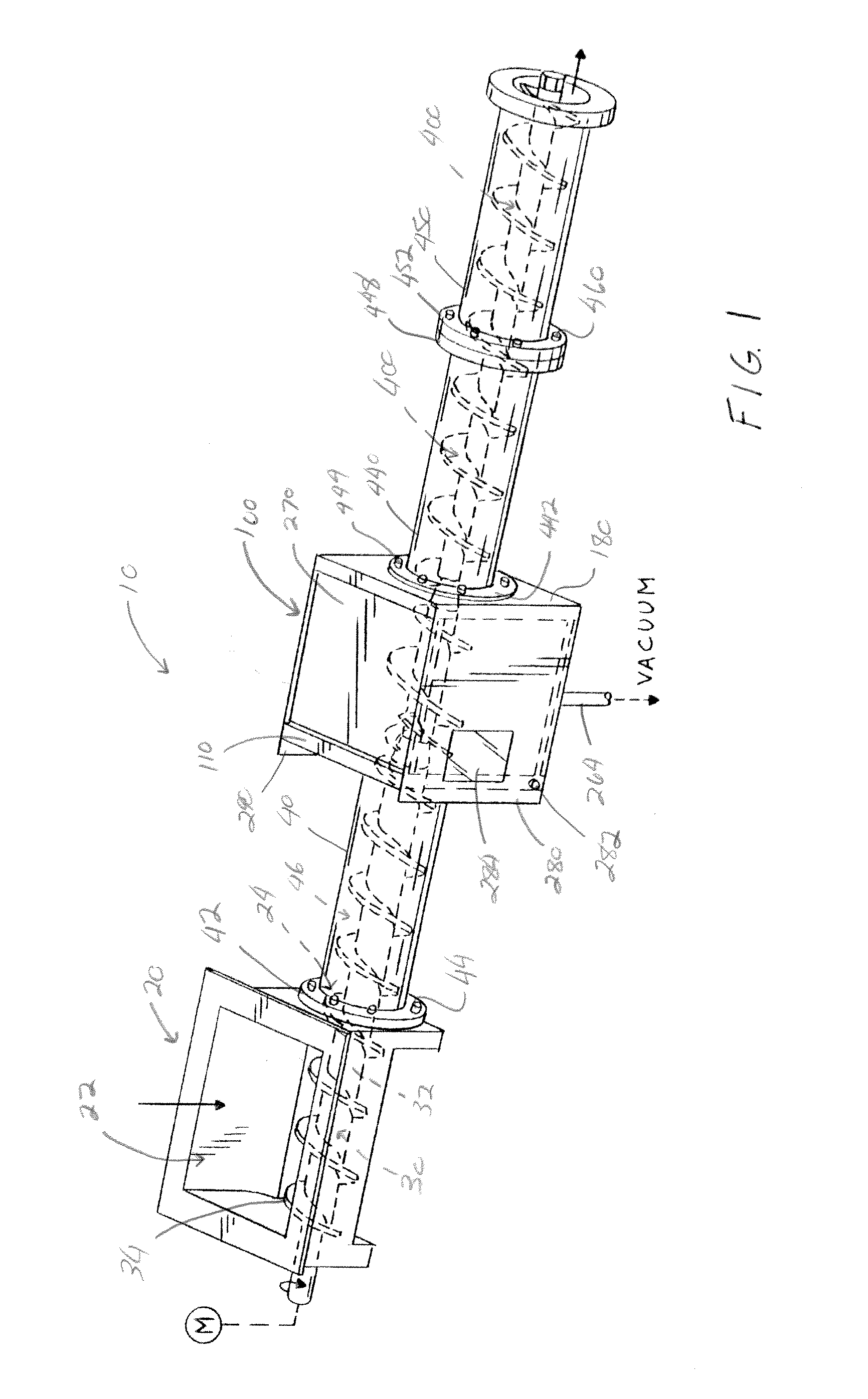Apparatus and process for de-airing material in an extruder