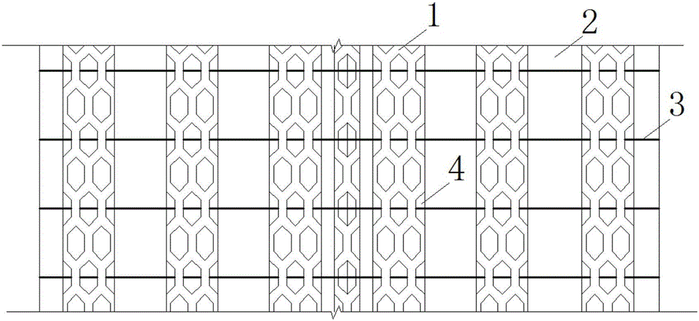 Honeycomb pore profiled steel sheet bidirectional overlapped floor slab