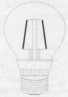 Fiber type LED filament lamp