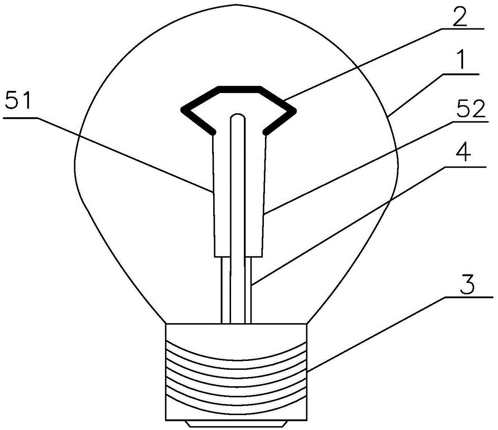 Fiber type LED filament lamp