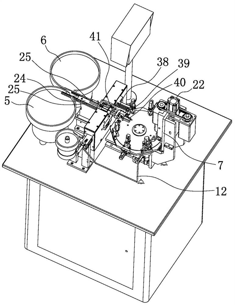 A kind of glasses hinge assembly machine