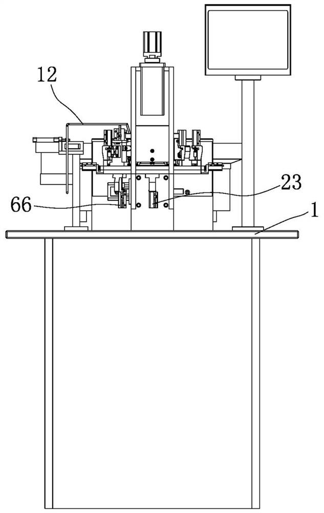 A kind of glasses hinge assembly machine