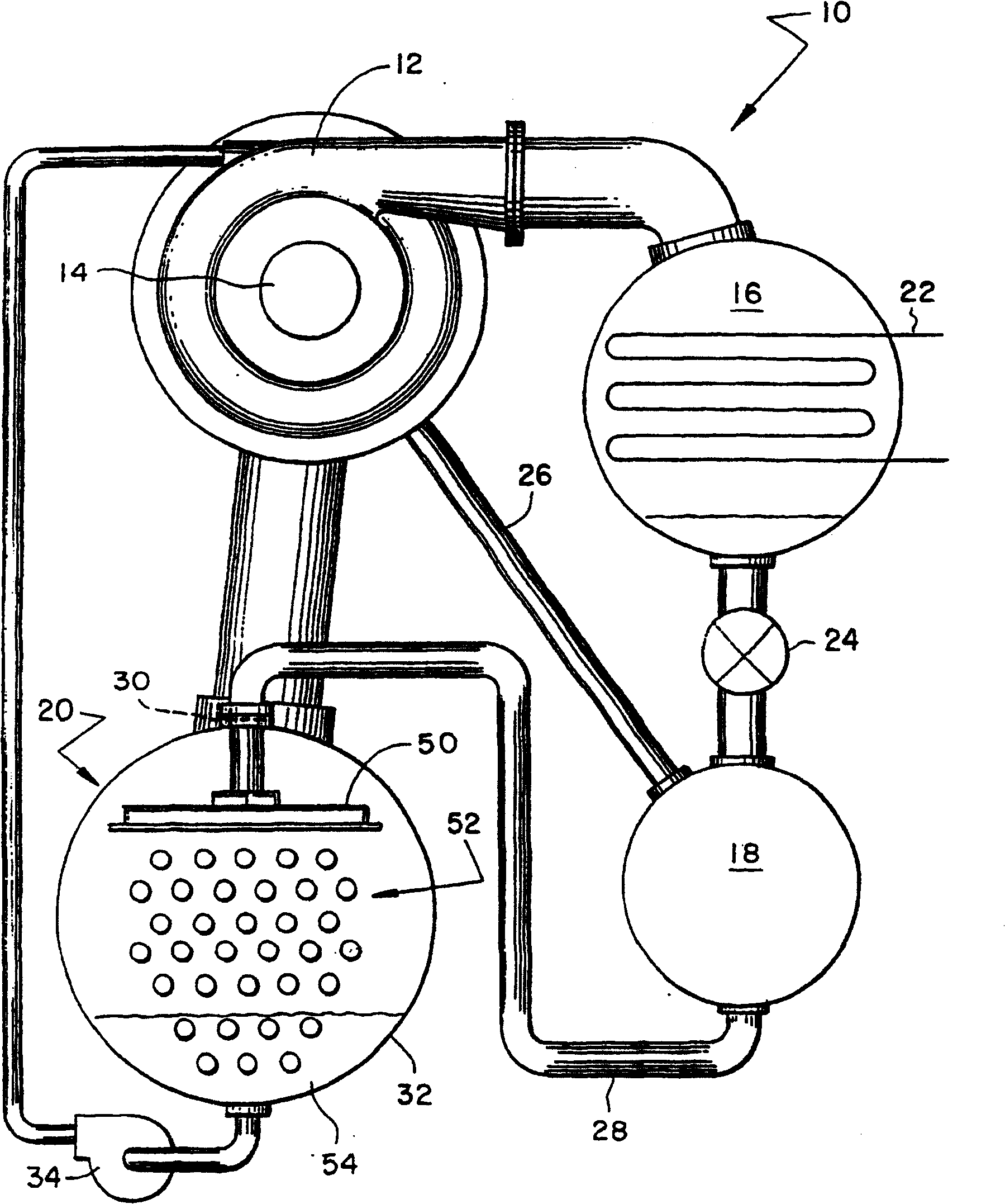 Falling film evaporator having two-phase refrigerant distribution system