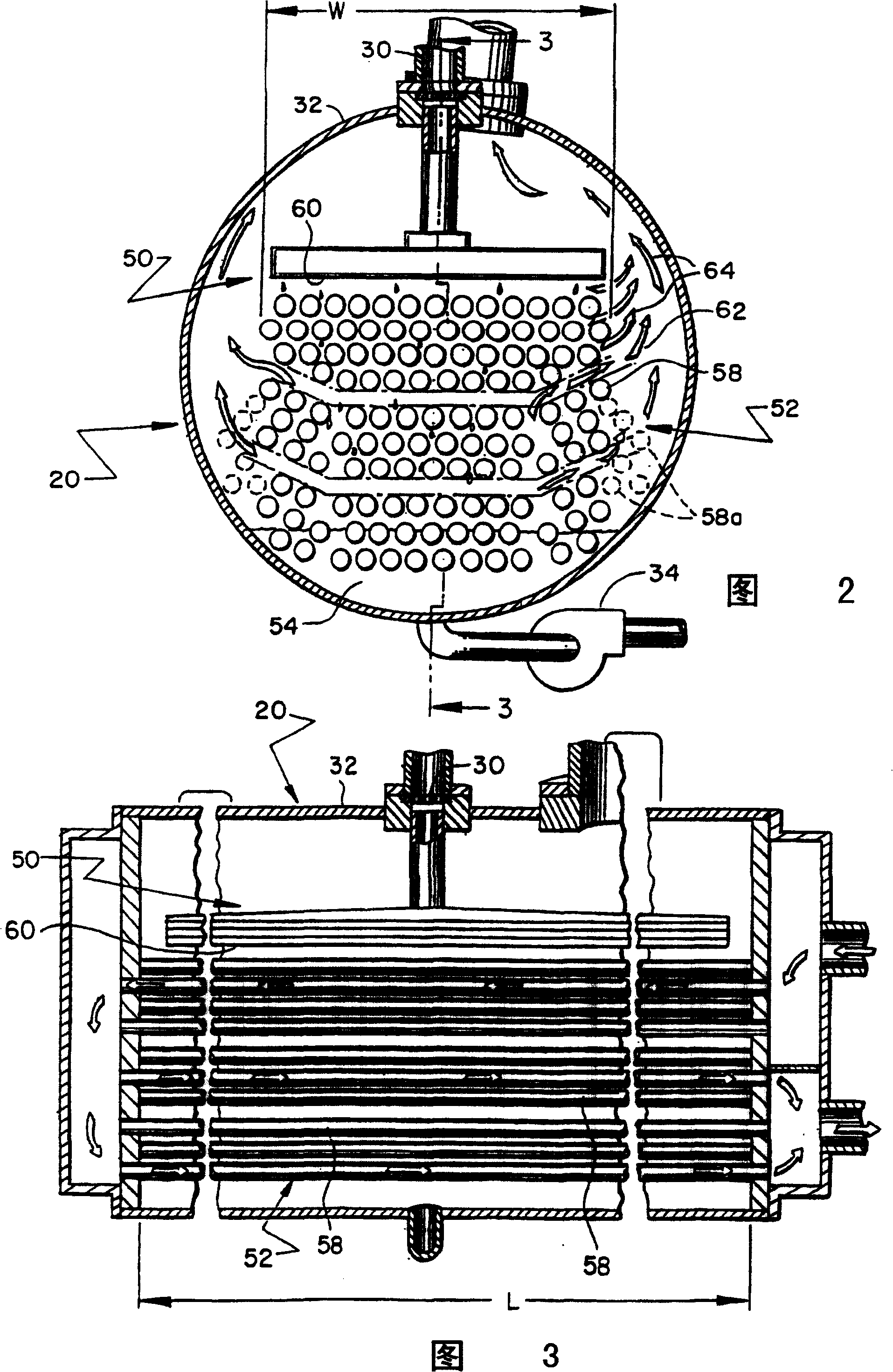 Falling film evaporator having two-phase refrigerant distribution system