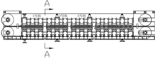 Roller support and hot platen combined segmented continuous flat hot press