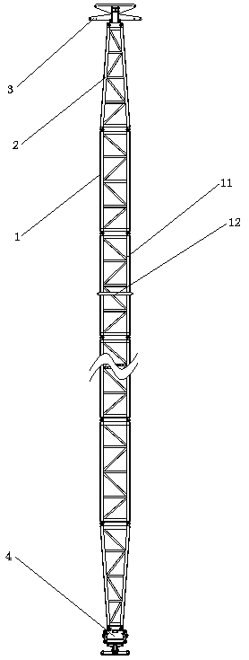 Extra-high voltage iron tower assembly lifting pole