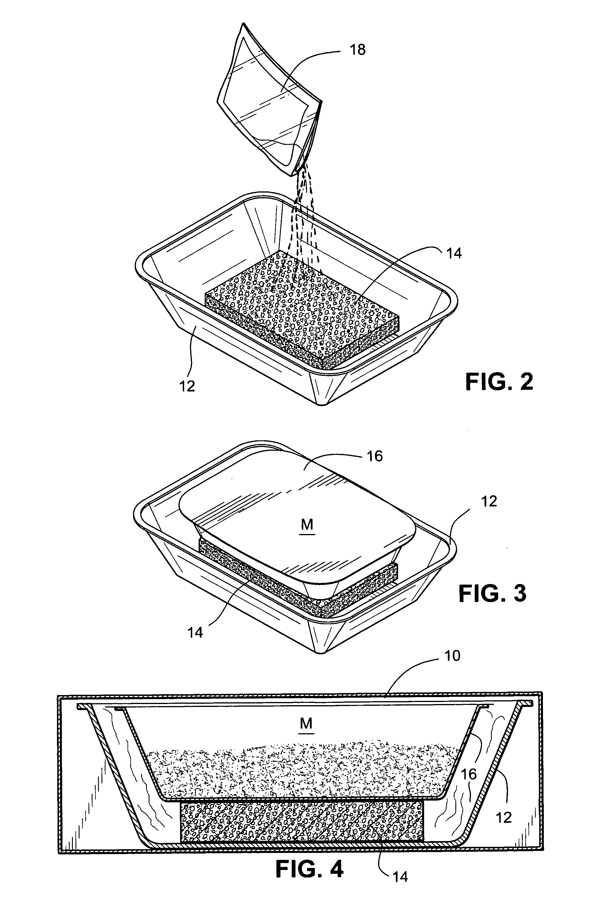 Self-contained and self-heating food, meal and drink package