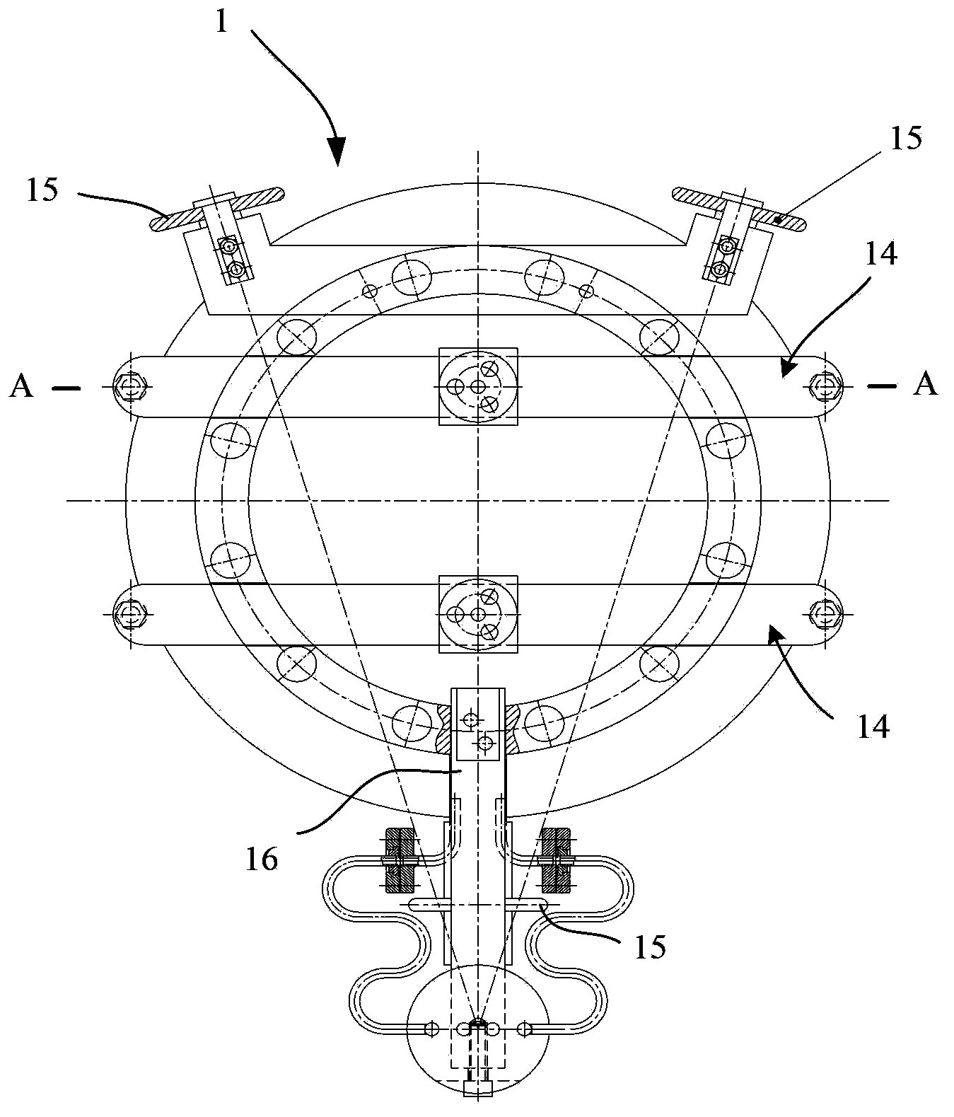 Swinging water-cooled vacuum gate valve and spool component thereof