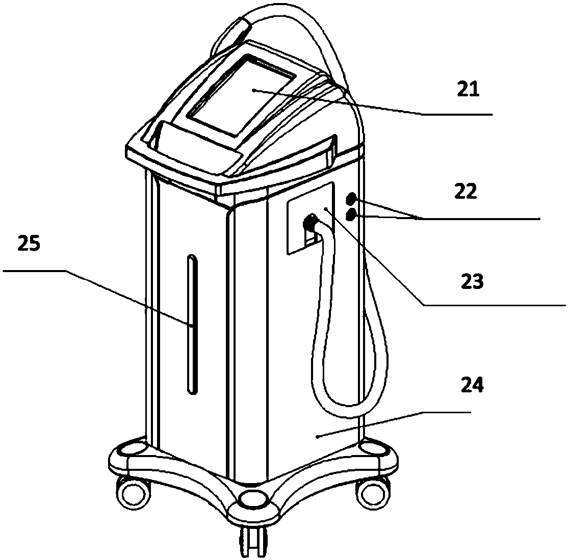 Radio frequency thermoelectric field skin treatment instrument