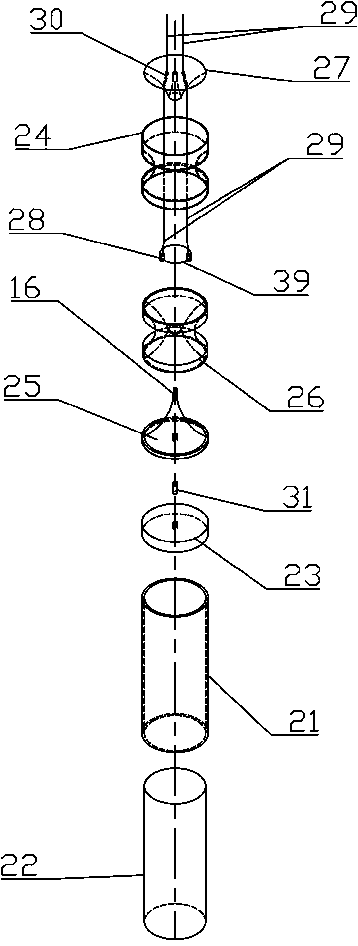 Composite reflection energy concentration and buffering energy dissipation device and blast construction method based on device