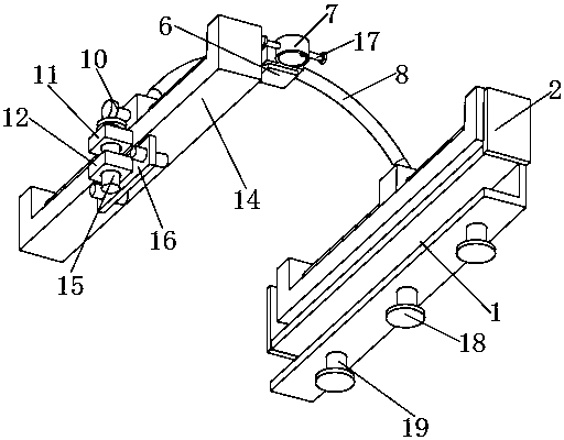 Examination auxiliary frame for medical ultrasonic department