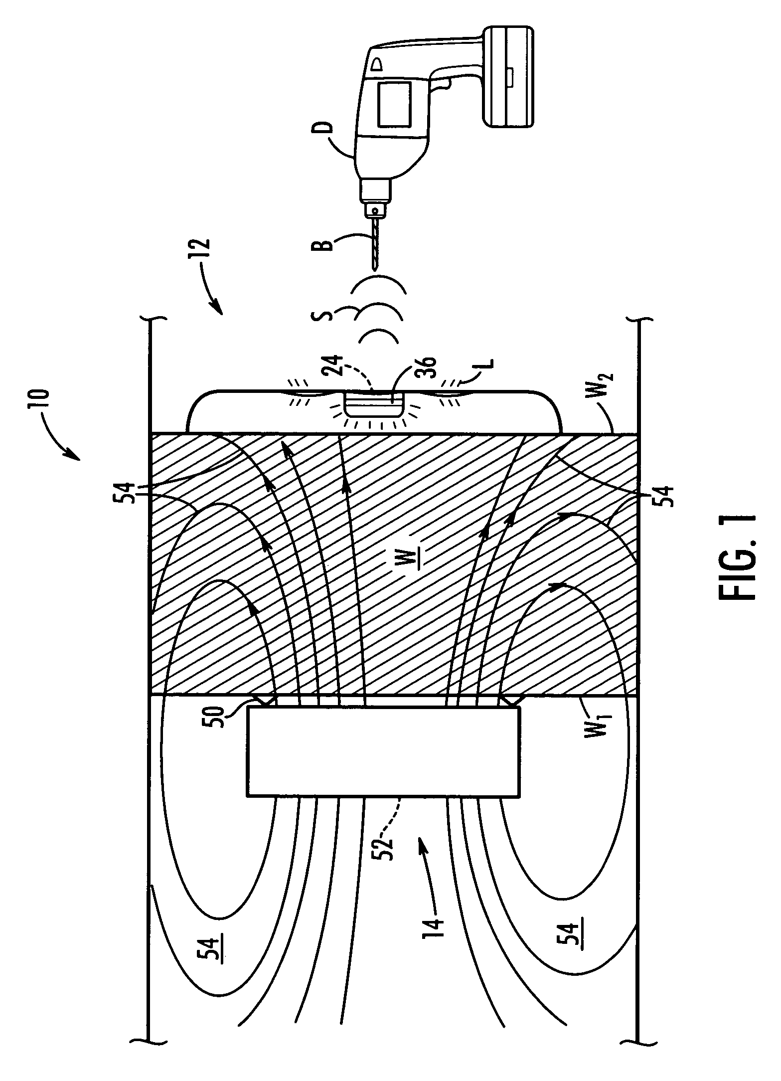 Device for establishing a cutting point from a blind side of a structure