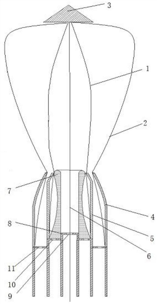 A longitudinally adjustable and fingered skin expansion device