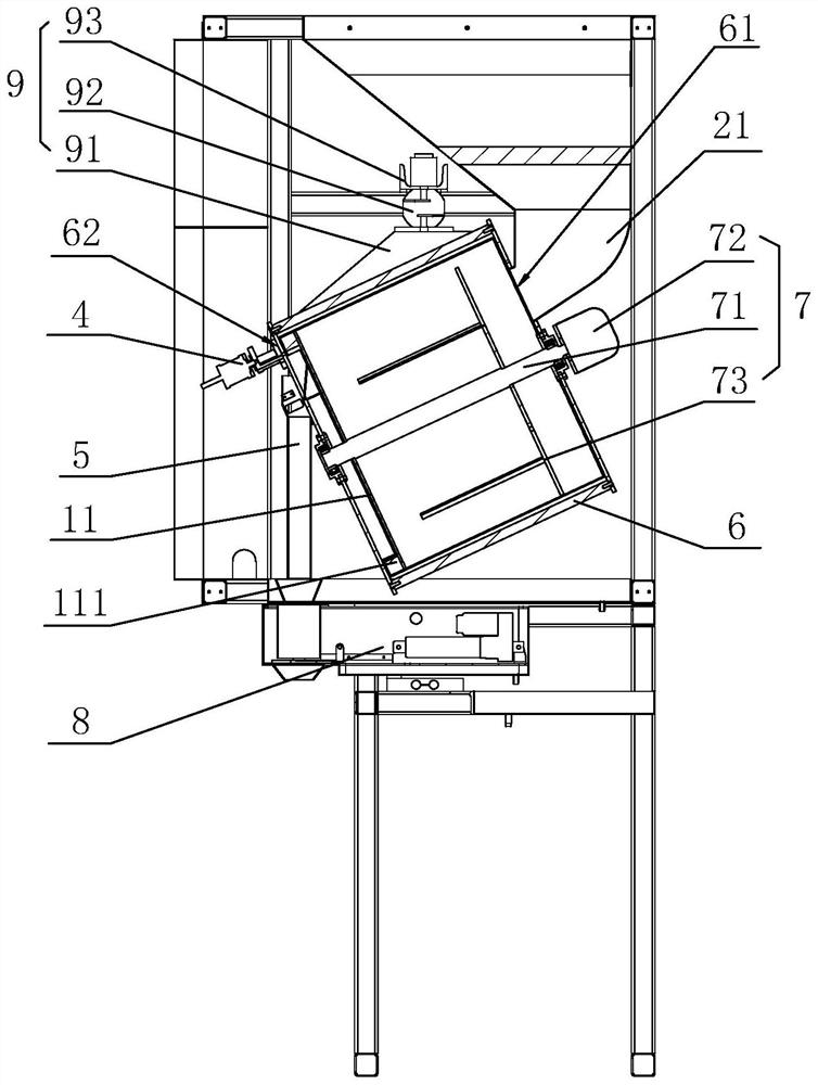 Full-automatic ice separating structure capable of quantitatively discharging ices